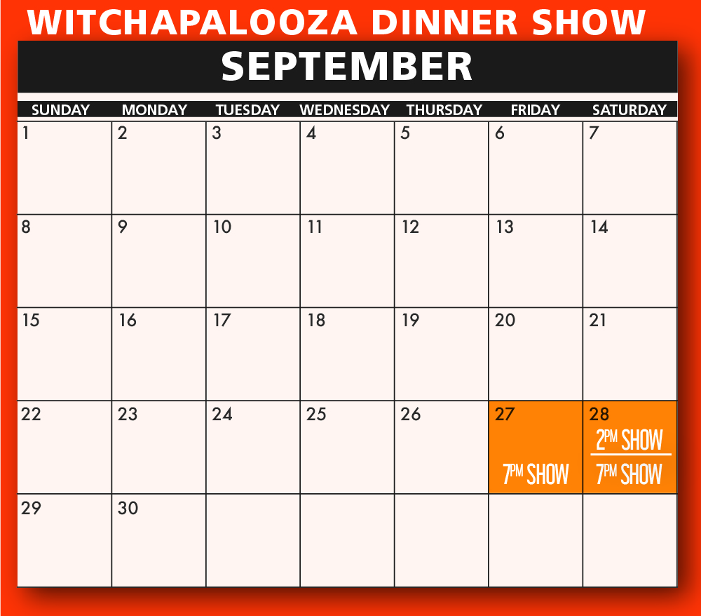 Witchapalooza 2019 september calendar Witchapalooza 2019 september calendar